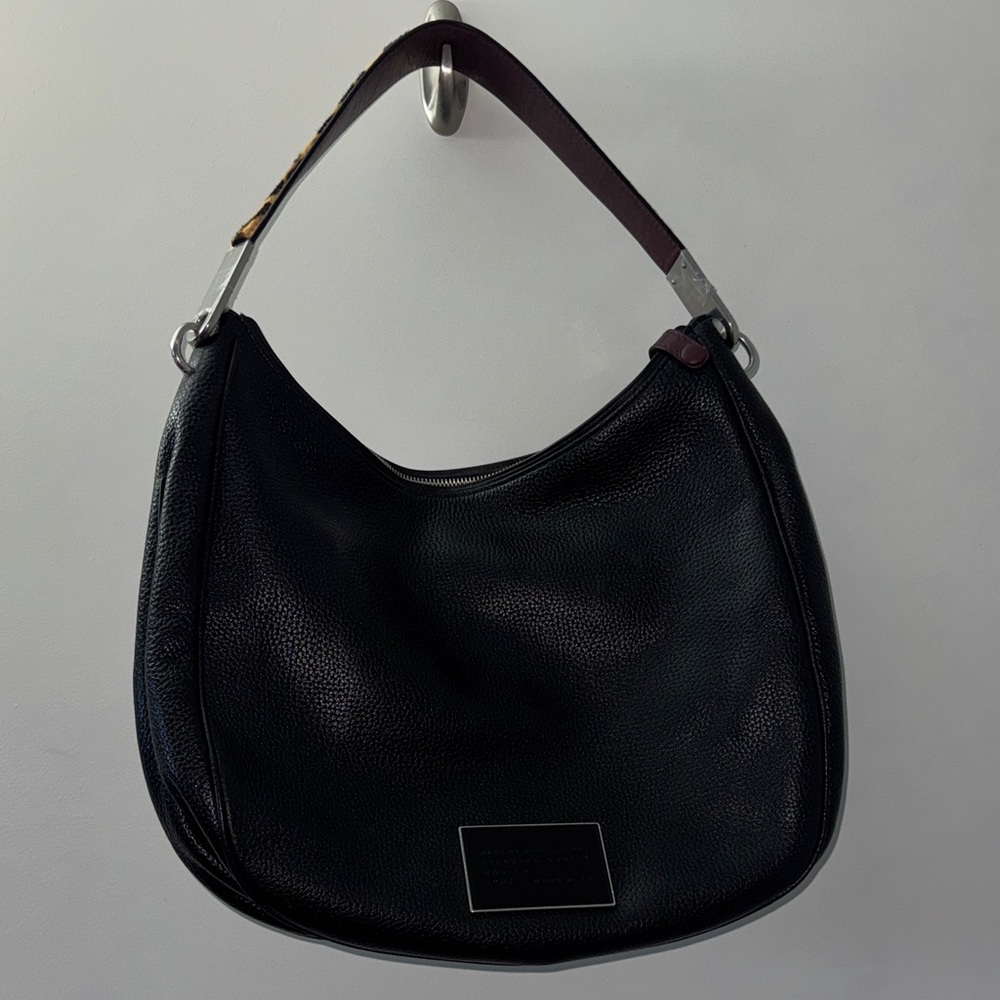 Marc Jacobs Black Leather Hobo Bag